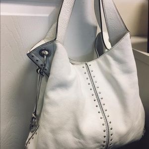 MK White Leather Purse and Matching Wallet